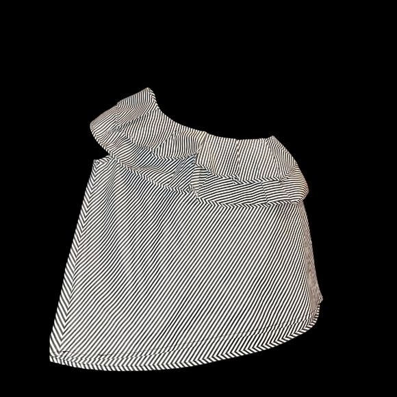 Plus Size Blue & White Striped One Shouder Sexy Summer Top 2X - Picture 3 of 5